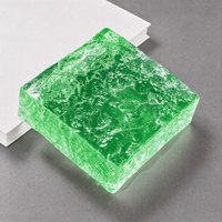 Bloc de verre 150x150x50mm, brique carrée solide, cloison décorative intérieure, vente en gros, directement de l'usine