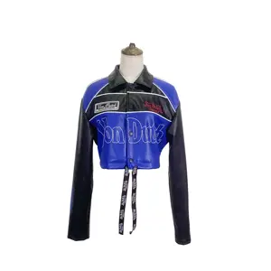 PU leather puffer jacket women jacket for women stylish custom logo jacket