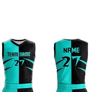 Nuevo Conjunto de Uniforme de Baloncesto Sublimado Personalizado de Alta Calidad, Cuello en V sin Mangas, 100% Poliéster, Unisex para Adultos, en Venta - Product Image 3