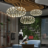 Lustre moderne Nid d'oiseau, Suspension étoilée simple, Hauteur réglable, Luminaires en verre décoratifs, Suspension design pour salon