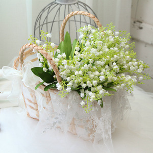 7 ramas de lirios del valle de plástico denso, ramo de campanillas artificiales, accesorios para bonsái, flores decorativas para manualidades - Product Image 1