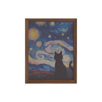 Griffoir mural décoratif pour chat avec cadre en bois, en carton durable, pour chats d'intérieur