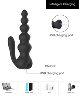 Silikon Fernbedienung Kabelloser Analplug Vibrator Perlen Stimulator Sexspielzeug für Männer Frauen Ferngesteuerter Vibrierender Butt Plug IPX6