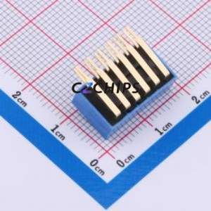 DA-06-B DIP Switch Through hole Component (THT) Switch ( Number of Switch Sections: 6 )( Lead Spacing: 2.54mm )( Color: Blue ) - Product Image 2