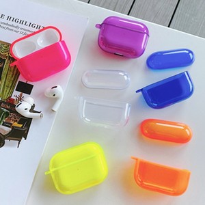 Étui <span class=keywords><strong>AirPods</strong></span> 3 <span class=keywords><strong>Pro</strong></span> en silicone, couleur bonbon, transparent, néon, boîtier pour écouteurs, offre spéciale, 1/2 - Product Image 2