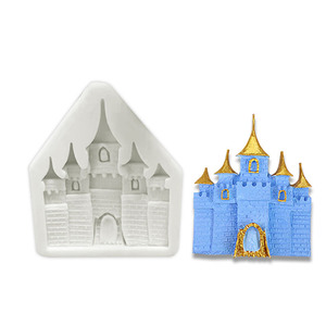 Molde de Silicona para Hacer un <span class=keywords><strong>Castillo</strong></span>, Molde de Silicona para Pastel, Chocolate, Aromaterapia, Yeso, Fondant - Product Image 1