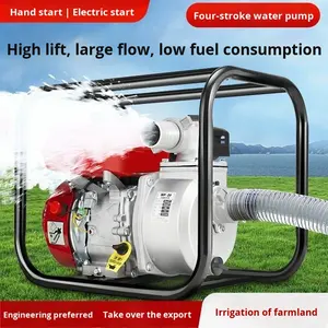 Benzine motor aluminiumlegering viertakt waterpomp 2-4 inch hoge druk grote capaciteit zelf-aanzuigende pomp - Product Image 2