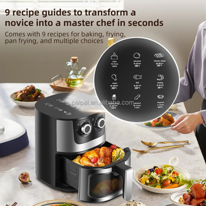 Hộ Gia Đình Điện 6L 8L Nồi Chiên Không Khí Thép Không Gỉ Thủy Tinh Trong Suốt Ngăn Kéo Cho Dễ Dàng Giám Sát Giòn Nhà Hàng-Chất Lượng Thực Phẩm - Product Image 3