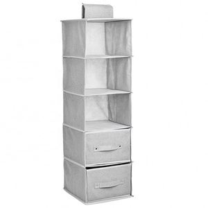 Organisateur de placard suspendu à 5 étagères, organiseurs à 5 tiroirs, organisateur de couches pour placard avec compartiments pour salon - Product Image 3