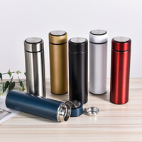 Borraccia termica in acciaio inox da 17oz/500ml, a doppio strato sottovuoto, per tè, acqua, ufficio, uso aziendale.