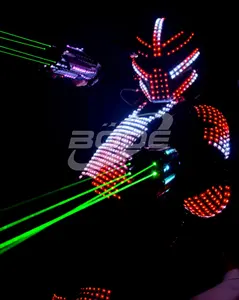 Лидер продаж, красочный программируемый светодиодный костюм робота для вечеринки, костюм, светящийся жакет, сценическое Танцевальное представление
