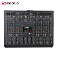 Table de mixage audio DJ GAX-FC16 Pro, table de mixage DJ 16 canaux, table de mixage studio Bluetooth avec 99 effets DSP, lecteur USB + alimentation fantôme 48V