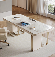 Meubles d'étude en pierre frittée haut de gamme design moderne et simple Bureau d'ordinateur