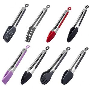 Pinces à nourriture en silicone antidérapantes, ustensile de cuisine, pinces à nourriture pour barbecue, cuisson et grillades - Product Image 1