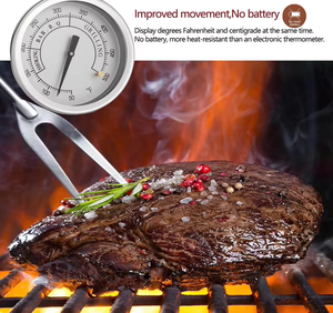 2025 SW termometer panggang Stainless Steel, 304 SW termometer panggangan <span class=keywords><strong>Oven</strong></span> Dial besar, termometer Memasak Terbaik Untuk panggangan, Turki, BBQ - Product Image 5