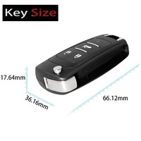 Xhorse-mando a distancia XNBU01EN, llave inalámbrica con tapa, 4 botones, versión en inglés