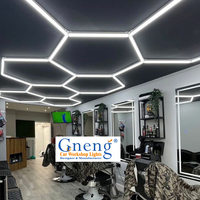 Plafonnier de garage anti-éblouissement, éclairage hexagonal, design nid d'abeille, lampe en forme de nid d'abeille, éclairage LED pour salon de coiffure
