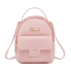 Leather Mini Backpack For Teenage Girl Red Small Backpack Purse Designer Brand Women Bag Simple Shoulder Bag