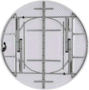 Customized 6ft 72inch HDPE <b>Tabletop</b> 10 Seater Wedding Banquet Dining Foldable Plastic Round Tables for Events Party - Product Image 6