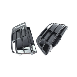 Audi Q5 Fog Light Bezels 2018-2022 Black ABS Front Bumper Grille Cover D155 - Product Image 1