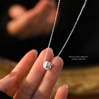 Collier en argent sterling S925 avec perle œil de chat, perle unique, réglable, deux couleurs, bijoux pour femmes, vente en gros