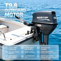 Mesin Perahu Bensin 2 Tak Ringan T9.8 9.8HP dengan Pilihan Poros Pendek/Panjang, Motor Tempel Dijual