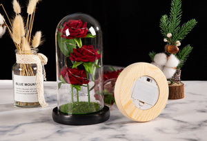 Rose éternelle lumineuse <span class=keywords><strong>La</strong></span> <span class=keywords><strong>Belle</strong></span> <span class=keywords><strong>et</strong></span> <span class=keywords><strong>la</strong></span> Bête, <span class=keywords><strong>fleur</strong></span> préservée avec lumière LED - Product Image 3
