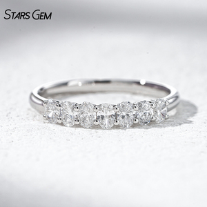 Anillo de Diamante de Laboratorio, Oro de 10k, Diamante Cultivado en Laboratorio DEF VS, Corte Ovalado, Anillos de Boda, Anillo de Aniversario, Anillo de Eternidad - Product Image 1
