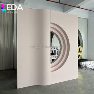 Suministros de Decoración para Bodas LEDA, Arco 3D para Fiestas, Fondo Blanco para Escenario, Soporte de Pared para Telón de Fondo Blanco - Product Image 6