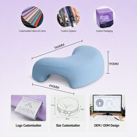 Oreiller ergonomique en mousse à mémoire de forme avec logo personnalisé, vente en gros OEM/ODM pour les commandes en gros, idéal pour les voyages en avion et les cadeaux d'entreprise