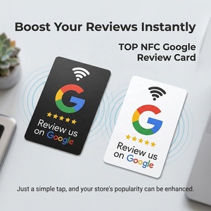 Tarjetas NFC de 13.56MHz para Reseñas de Google - Tarjetas Inteligentes RFID de PVC Resistentes al Agua para Seguimiento y Reseñas en Redes Sociales - Product Image 1