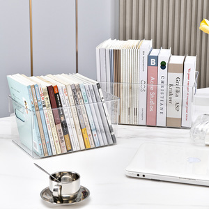 Transparent Book Storage <b>Box</b> Rectangle Covered Desktop Organizer for Books Magazines Office Home Use - Product Image 5