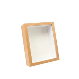 阴影盒深度5厘米木制相框，用于展示三维作品DIY木制相框照片装饰