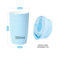 Tasse à café sur le thème des nuages de 350ml Couvercle à boire direct Premium Doublure intérieure en céramique Facile à nettoyer Parfait pour les amateurs de café Cadeau