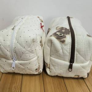 Borsa Cosmetica in Cotone con <span class=keywords><strong>Orsetto</strong></span> e Fiocco, Pronta Consegna, Beauty Case da Viaggio Trapuntato con <span class=keywords><strong>Orsetto</strong></span> e Fiocco - Product Image 5
