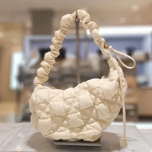 2024 parlaklık yeni moda naylon kadın tek kayış Crossbody hamur omuzdan askili çanta özel çantalar ve çanta