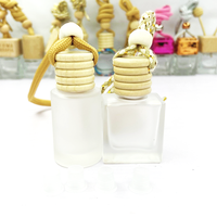 Flacon diffuseur de parfum en verre transparent mat de 8 ml, 10 ml, 12 ml pour voiture, avec bouchon à vis, emballage personnalisé et sérigraphie