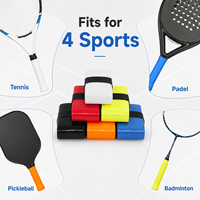 Cinta de Agarre para Raqueta de Bádminton, Pickleball, Tenis de Playa y Pádel OEM, Premium, de PU, Absorbente de Sudor, Antideslizante, Personalizada