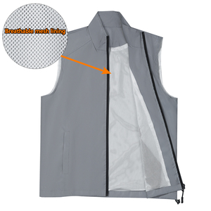 Chaleco Reflectante sin Mangas para Hombre, Primavera-Verano, para Correr de Noche, Transpirable, con Forro de Rejilla, Estilo Hip-Hop, Rock, Moda Urbana - Product Image 3