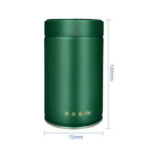 Groothandel op maat bedrukte losse theeblikken naadloze ronde kleine zwarte theeblikken van blik goede verzegeling thee verpakking - Product Image 2