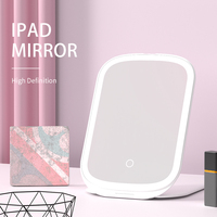 Miroir cosmétique de bureau compact M22, pliable, éclairé, portable, rechargeable, avec grossissement 1X/10X pour les voyages