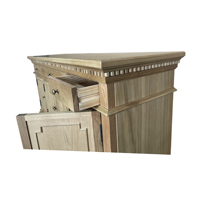 Buffet de style rustique français en chêne massif sculpté W1569 avec 3 tiroirs, personnalisable pour la cuisine et la salle à manger