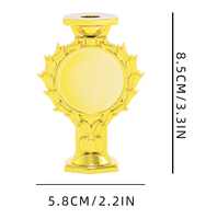 Vente chaude bâton forme pas cher en plastique sport trophée pièces Toppers avec couleur or pour tournoi GZ35