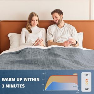 Couverture chauffante électrique personnalisée en flanelle polaire double face 180*130cm, protection contre la surchauffe 220V - Product Image 6