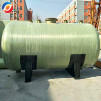 Réservoir de stockage horizontal en fibre de verre renforcée (FRP) pour la réservation d'eau, avec volume personnalisé et structure de coque stable