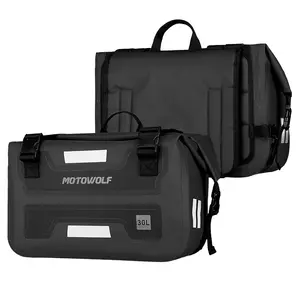 MOTOWOLF最新の大容量モーターサイクルサドルサイドバッグ
