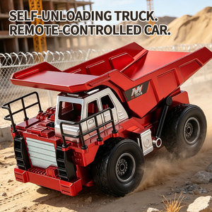 Camion benne télécommandé 1:20, véhicule d'ingénierie RC sur roues avec benne basculante, jouet de transport simulé, cadeau - Product Image 5