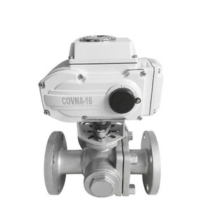 COVNA DN500 Válvula de bola de 20 pulgadas de 3 vías tipo V con actuador de alta regulación - Product Image 5