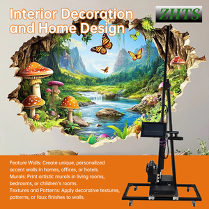 Impresora Automática de Arte Mural para Decoración de Interiores, Nueva, Diseños Personalizados DIY, Cabezales de Impresión XP600/DX7, Tinta UV, Material Flexible, Todo en Uno - Product Image 2