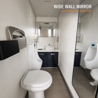 Unité de toilettes modulaire d'extérieur Truth avec structure en acier et panneaux sandwich à vendre – Remorque sanitaire